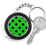 Polka Dots - Black on Lime Green Measuring Tape