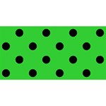 Polka Dots - Black on Lime Green YOU ARE INVITED 3D Greeting Card (8x4)