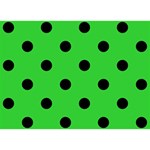 Polka Dots - Black on Lime Green Birthday Cake 3D Greeting Card (7x5)