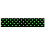 Polka Dots - Lime Green on Black Flano Scarf (Small)