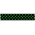 Polka Dots - Lime Green on Black Flano Scarf (Large)
