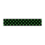 Polka Dots - Lime Green on Black Flano Scarf (Mini)