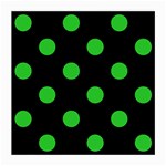 Polka Dots - Lime Green on Black Medium Glasses Cloth