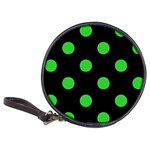 Polka Dots - Lime Green on Black Classic 20-CD Wallet