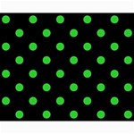 Polka Dots - Lime Green on Black Collage 8  x 10 