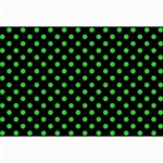 Polka Dots - Lime Green on Black Collage 12  x 18 