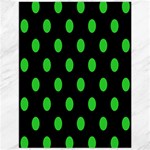 Polka Dots - Lime Green on Black Canvas 12  x 16 