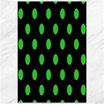 Polka Dots - Lime Green on Black Canvas 12  x 18 