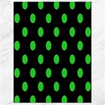Polka Dots - Lime Green on Black Canvas 18  x 24 