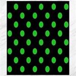 Polka Dots - Lime Green on Black Canvas 20  x 24 