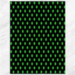 Polka Dots - Lime Green on Black Canvas 36  x 48 