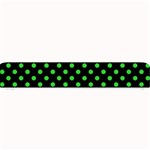 Polka Dots - Lime Green on Black Small Bar Mat
