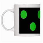 Polka Dots - Lime Green on Black Black Mug