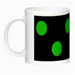 Polka Dots - Lime Green on Black Night Luminous Mug