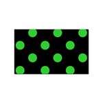 Polka Dots - Lime Green on Black Sticker Rectangular (100 pack)