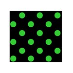 Polka Dots - Lime Green on Black Greeting Card 5  x 7 