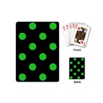 Polka Dots - Lime Green on Black Playing Cards (Mini)