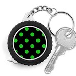 Polka Dots - Lime Green on Black Measuring Tape