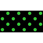 Polka Dots - Lime Green on Black YOU ARE INVITED 3D Greeting Card (8x4)