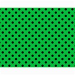 Polka Dots - Black on Dark Pastel Green Collage 11  x 14 