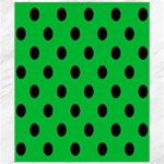 Polka Dots - Black on Dark Pastel Green Canvas 20  x 24 