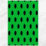 Polka Dots - Black on Dark Pastel Green Canvas 20  x 30 