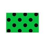 Polka Dots - Black on Dark Pastel Green Sticker Rectangular (10 pack)