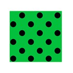 Polka Dots - Black on Dark Pastel Green Greeting Card 5  x 7 