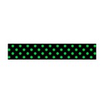 Polka Dots - Dark Pastel Green on Black Flano Scarf (Mini)