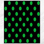 Polka Dots - Dark Pastel Green on Black Canvas 8  x 10 
