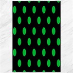 Polka Dots - Dark Pastel Green on Black Canvas 12  x 18 