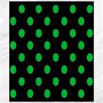 Polka Dots - Dark Pastel Green on Black Canvas 20  x 24 