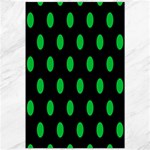 Polka Dots - Dark Pastel Green on Black Canvas 20  x 30 