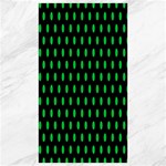 Polka Dots - Dark Pastel Green on Black Canvas 40  x 72 