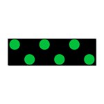 Polka Dots - Dark Pastel Green on Black Sticker Bumper (10 pack)
