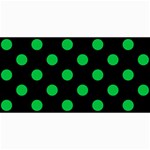Polka Dots - Dark Pastel Green on Black 4  x 8  Photo Cards