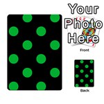 Polka Dots - Dark Pastel Green on Black Multi-purpose Cards (Rectangle)
