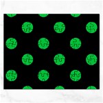 Polka Dots - Dark Pastel Green on Black Jigsaw Puzzle (Rectangular)