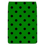 Polka Dots - Black on Green Removable Flap Cover (L)