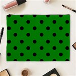 Polka Dots - Black on Green Cosmetic Bag (XL)