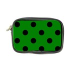 Polka Dots - Black on Green Coin Purse