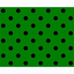 Polka Dots - Black on Green Collage 8  x 10 
