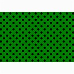 Polka Dots - Black on Green Collage 12  x 18 