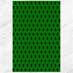Polka Dots - Black on Green Canvas 24  x 36 