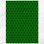 Polka Dots - Black on Green Canvas 36  x 48 
