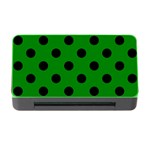 Polka Dots - Black on Green Memory Card Reader with CF