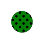 Polka Dots - Black on Green Golf Ball Marker (10 pack)