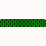 Polka Dots - Black on Green Small Bar Mat