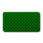 Polka Dots - Black on Green Medium Bar Mat