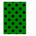 Polka Dots - Black on Green Large Garden Flag (Two Sides)